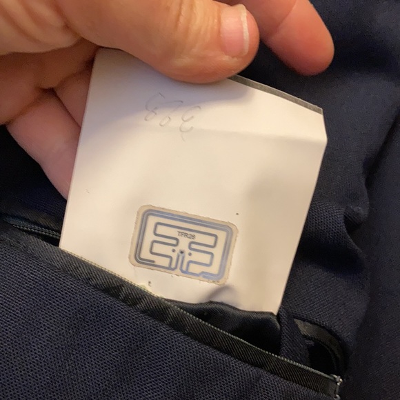 Boggi Milano Navy Blue Travel Sport Coat Made in Italy Size EU 52R Multi Pockets - Picture 14 of 15